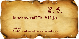 Moczkovcsák Vilja névjegykártya